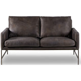 Resource Decor Vanessa 2 Seater Sofa | Destroyed Black Leather