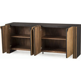 Resource Decor Angelica Credenza | Black Oak/French Oak