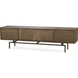 Resource Decor Blaine Media Console Table | Oak/Steel