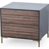 Resource Decor Zuma Nightstand | Charcoal Gray