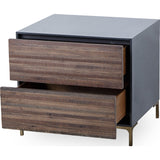 Resource Decor Zuma Nightstand | Charcoal Gray