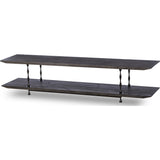 Resource Decor Natal Media Console Table | French Oak/Turned Steel