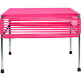 Innit Designs Atom Ottoman | Pink/Chrome