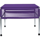 Innit Designs Atom Ottoman | Purple/Chrome