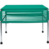 Innit Designs Atom Ottoman | Turquoise/Chrome