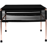 Innit Designs Atom Ottoman | Black/Copper