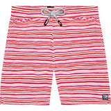 Tom & Teddy Men's Stripe Swim Trunk | Sunset