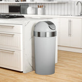 Umbra Venti Trash Can | Gray/Steel