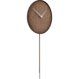 Nomon Swing I Classic Pendulum Clock | Walnut Finished Alder Wood/Chromed Brass