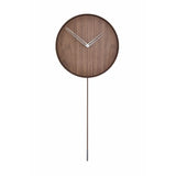Nomon Swing I Classic Pendulum Clock | Walnut Finished Alder Wood/Chromed Brass