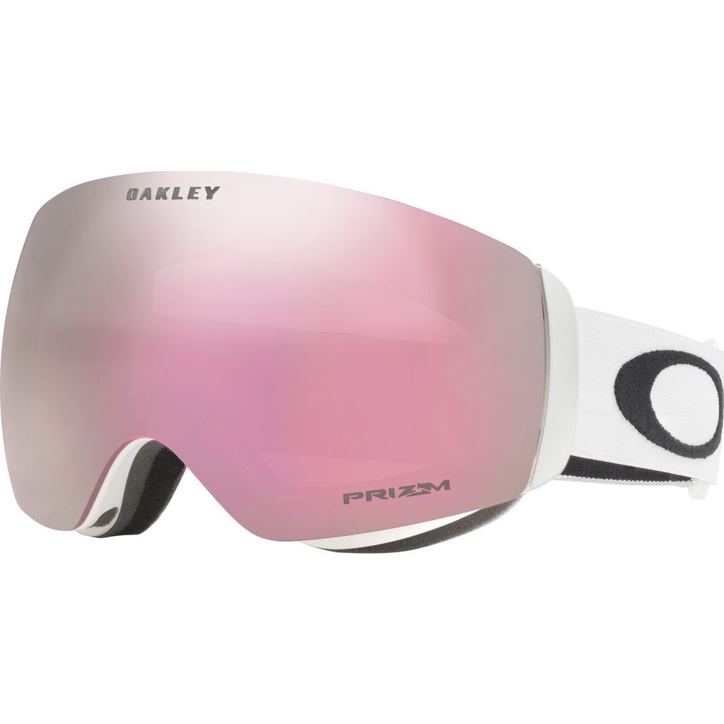 Oakley Flight Deck XM Matte White Snow Goggles | Hi Prizm Pink