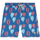 Tom & Teddy Father Son Swimming Trunks | Red & Blue Balloons