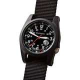 Bertucci A-3PS SOLAR FIELD Watch | Optic White Dial / Black Case | Nylon Band