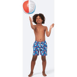 Tom & Teddy Father Son Swimming Trunks | Red & Blue Balloons