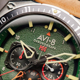 AVI-8 Watch Hawker Hunter Atlas Dual Time Chronograph | Genuine Leather Strap