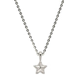 Awe Inspired Diamond Star Charm Necklace | Standard Cable Chain