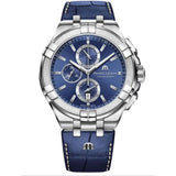 Maurice Lacroix AIKON Quartz Chronograph 44mm | Blue Leather Strap