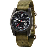 Bertucci A-3PS SOLAR FIELD Watch | Optic White Dial / Black Case | Nylon Band