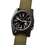 Bertucci A-3PS SOLAR FIELD Watch | Optic White Dial / Black Case | Nylon Band