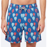Tom & Teddy Father Son Swimming Trunks | Red & Blue Balloons
