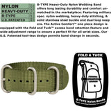 Bertucci A-3PS SOLAR FIELD Watch | Optic White Dial / Black Case | Nylon Band