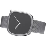 Bulbul Pebble 11 Watch | Matte Steel German-Made on Milanese Meshband