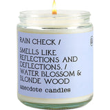 Anecdote Candles Rain Check Glass Jar Candle | 7.8oz