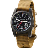 Bertucci A-3PS SOLAR FIELD Watch | Optic White Dial / Black Case | Nylon Band