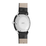 Junghans Max Bill Automatic Mens Wrist Watch - 38mm Analog Watch with Luminous Substance and Water Resistance, Black Leather Strap
