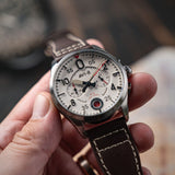 AVI-8 Spitfire Lock Chronograph Watch | Aircraft White