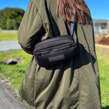 Coastlines Crossbody Unisex Bag | Fashion Waist Packs | Black