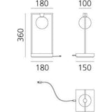 Artemide Curiosity 36 Sphere Table Lamp | Black