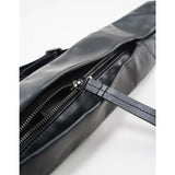 Cote & Ciel Adda Alias Cowhide Leather Zippered Crossbody Bag | Agate Black