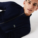 Lacoste Men's Zippered Stand-Up Fleece Sweatshirt | Navy Blue/171