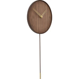 Nomon Swing G Classic Pendulum Clock | Walnut Finished Alder Wood/Brass
