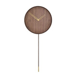 Nomon Swing G Classic Pendulum Clock | Walnut Finished Alder Wood/Brass