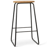 Mater Furniture Earth Stool Gun Metal Steel Frame | 29.1"