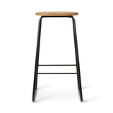Mater Furniture Earth Stool Gun Metal Steel Frame | 29.1"
