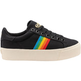 Gola Women's Orchid Platform Rainbow Sneakers | Black/Multi