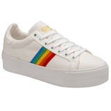 Gola Ladies Orchid Platform Rainbow Sneaker | White/Multi