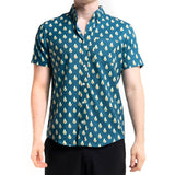 Bermies Avocado Performance Button-Down Shirt | Blue