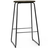 Mater Furniture Earth Stool Gun Metal Steel Frame | 29.1"