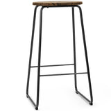 Mater Furniture Earth Stool Gun Metal Steel Frame | 29.1"