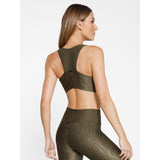 Koral Ring Foilage Sports Bra - Fir Green