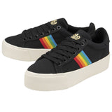 Gola Women's Orchid Platform Rainbow Sneakers | Black/Multi