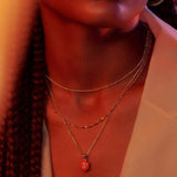 Awe Inspired Aura Necklace | Beaded Enamel Chain