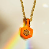 Awe Inspired Aura Necklace | Beaded Enamel Chain