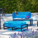 MOJOW Furniture | Yomi Pouffe XL | Black Aluminum Frame