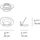 Artemide Pirce Micro Wall LED Light | 29W 3000K DIM 0-10V White