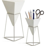 Umbra Trigg Tabletop Set | White/Nickel